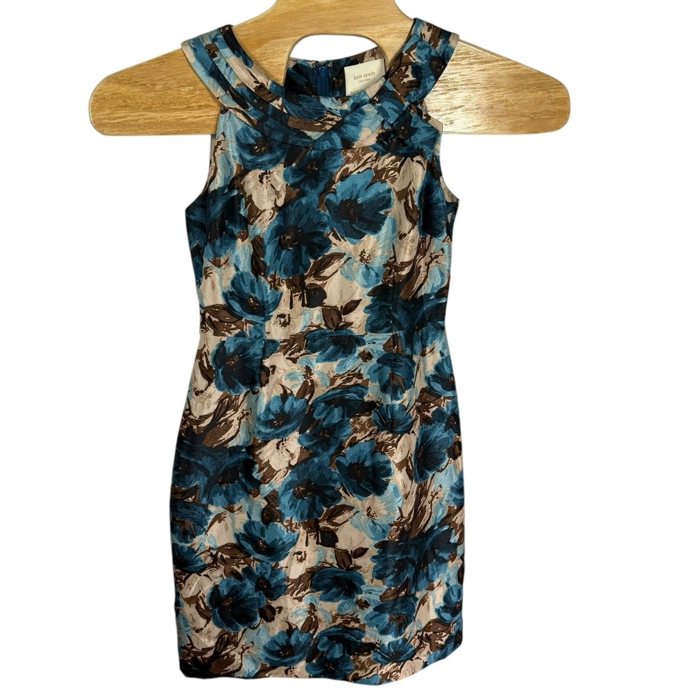Kate Spade New York Women Size 4 Silk Floral Look for the Silver Lining Dress